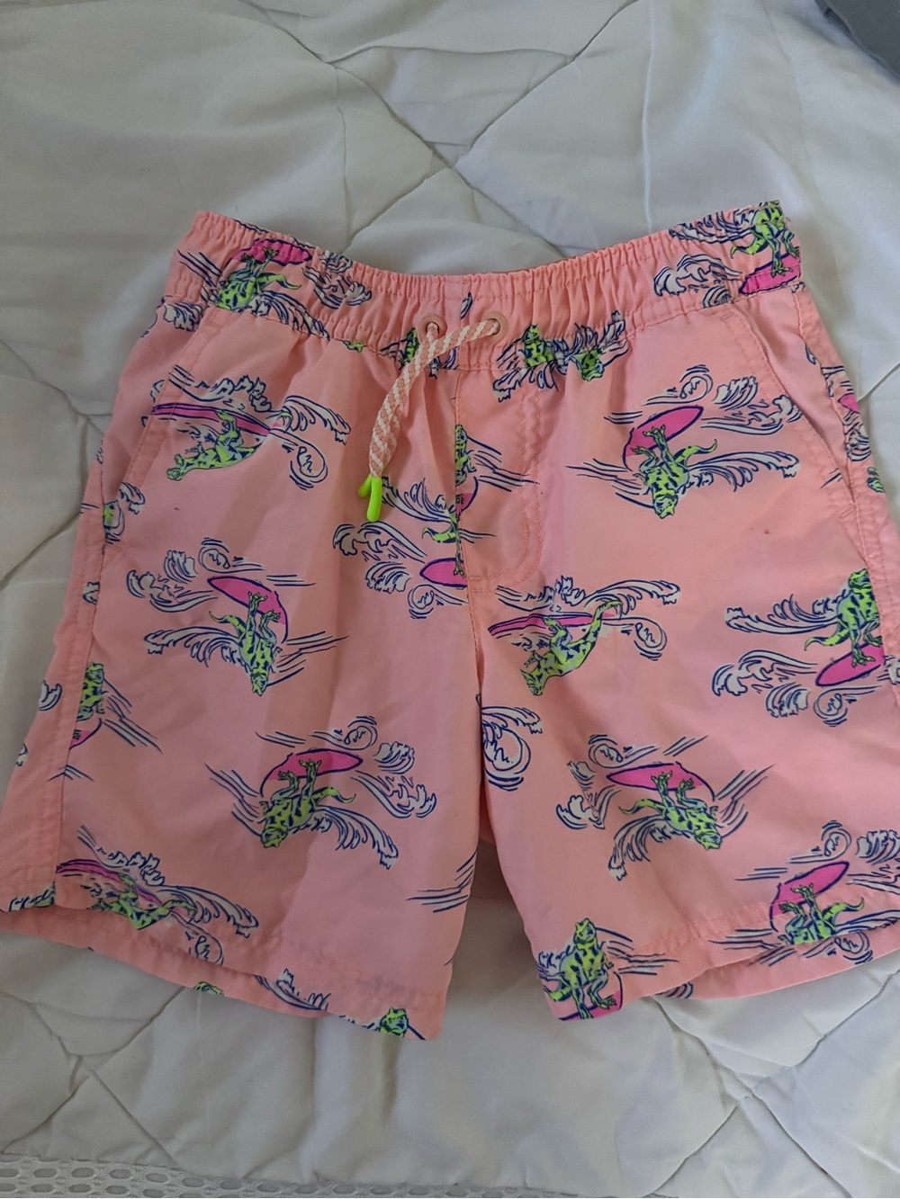 Cat & Jack Pink Surfboard Wave Swim Trunks